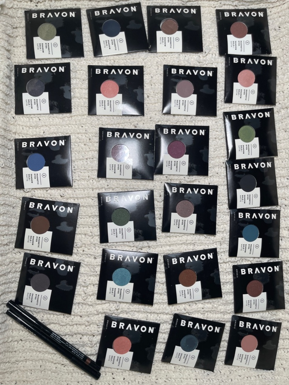 BRAVON Single Eyeshadow Pots & eyeliner  - Assorted Shades